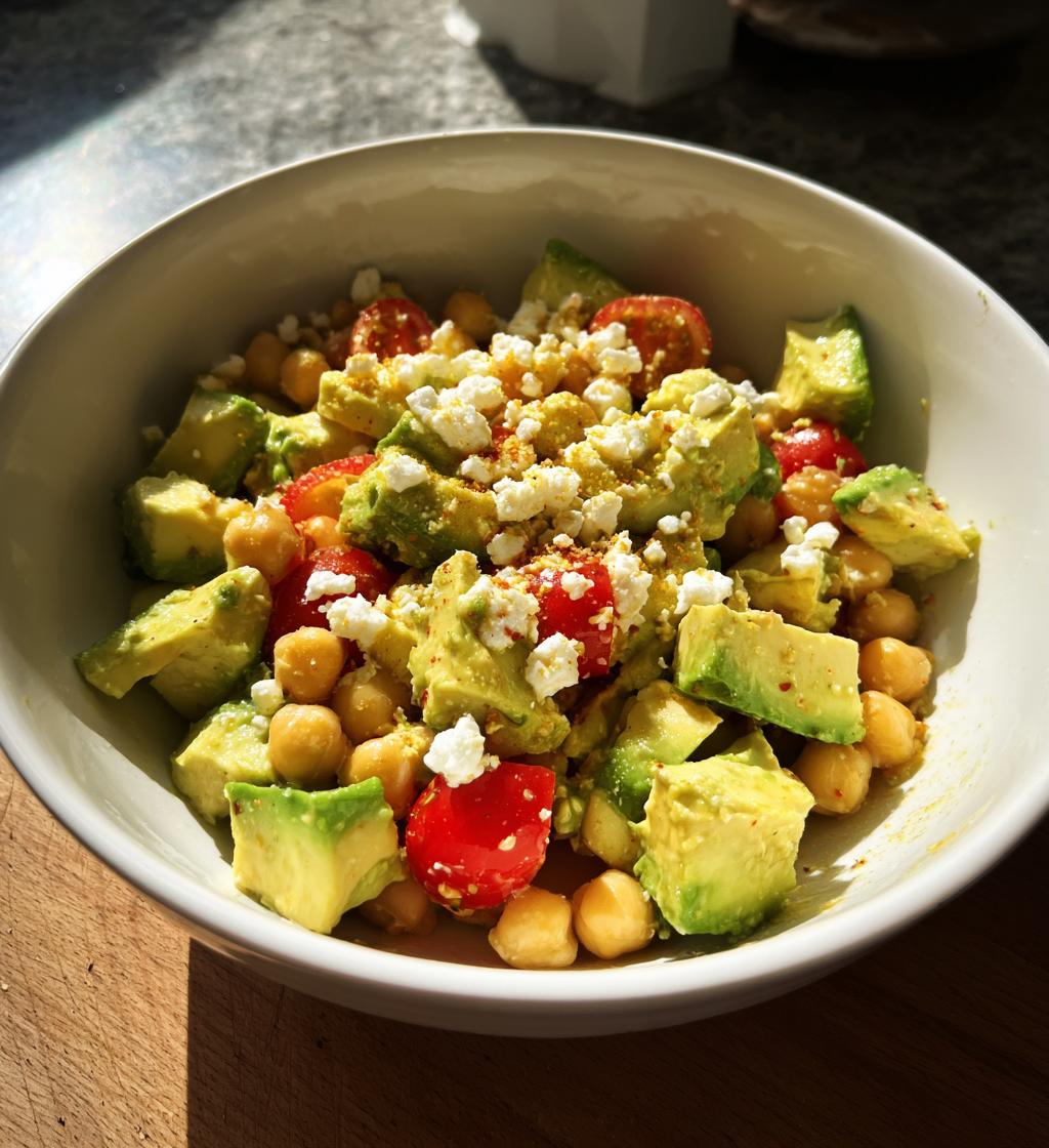 Kichererbsen-Feta-Avocado-Salat in 10 Minuten – unwiderstehlich lecker