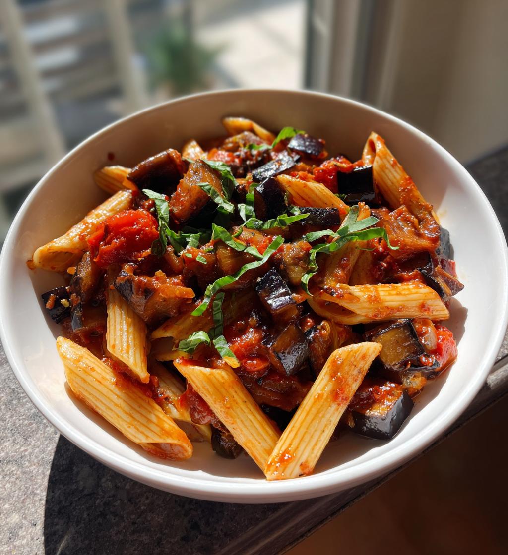 auberginen rezepte nudeln